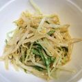 梨パフェ♪'s cooksnap of when they made ∮もやしと水菜✰わさびマヨ✰彡サラダ∮.