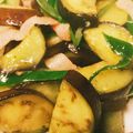 sasafula's cooksnap of when they made おつまみ☆なすとベーコンの炒めもの.