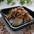 まろんかふぇ's cooksnap of when they made 大根ステーキの豚肉そぼろがけ.