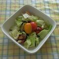 ラリー＆サラ's cooksnap of when they made 塩昆布ドレッシングで♪トマトレタスサラダ.