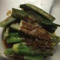 はにゃままちゃん's cooksnap of when they made レンジで簡単に☆おくらの煮浸し.