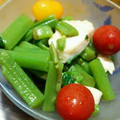 すぴあや's cooksnap of when they made つるむらさきと鶏むね肉のおひたし.