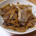 コデブ@NT's cooksnap of when they made 牛肉とごぼうとコンニャクの甘煮.
