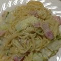 青空健太's cooksnap of when they made 水漬けで！白菜のクリームパスタ♪.