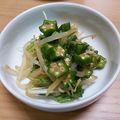 みぃくんのママ's cooksnap of when they made オクラもやしのしゃきとろサラダ.