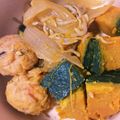 あやかんぱり's cooksnap of when they made メトレで簡単★かぼちゃと鶏団子の煮物.