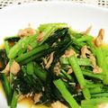 あちっ's cooksnap of when they made やみつきになる！小松菜のシーチキン炒め.