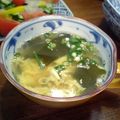 sally0827's cooksnap of when they made たまごふわふわ☆わかめスープ.