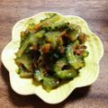 クックIKLYXO☆'s cooksnap of when they made ゴーヤのめんつゆ梅和え.