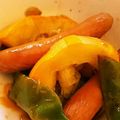 ユーロン's cooksnap of when they made ズッキーニとウインナーのダシダ炒め.