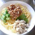紫君子蘭's cooksnap of when they made シーチキンとオクラの冷製納豆パスタ.