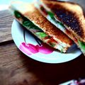 ママんま's cooksnap of when they made ケチャマヨで★ねぎとハムのホットサンド★.