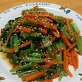 ドルフィンサーモン's cooksnap of when they made オイスターで★ほうれん草と人参ナムル副菜.