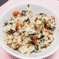 natsu555's cooksnap of when they made 冷やご飯で混ぜご飯☆小松菜と合い挽き肉.