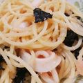 エス☆'s cooksnap of when they made いか明太子とアスパラ☆レモンバターパスタ.