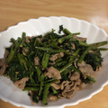 オタンコシェフ's cooksnap of when they made 空心菜と豚肉の焼き浸しすりごま和え.