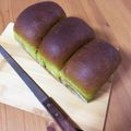 ゆうか＊'s cooksnap of when they made パウンド型で焼く 簡単 抹茶山型パン.