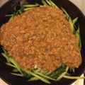 ニャロ芽's cooksnap of when they made 冷たいうどんジャージャー麺風.