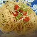 べにあ's cooksnap of when they made サラスパで水菜、トマトの冷製和風パスタ.
