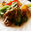 うさうさおかん's cooksnap of when they made お弁当に★豚小間とピーマンのオイマヨ炒め.