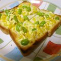 そらてんママ's cooksnap of when they made 枝豆とコーンのオープンサンド♪.