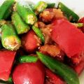 たぬきーまうす's cooksnap of when they made トマトとオクラのさっぱりサラダ.