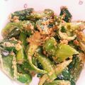 momocookin's cooksnap of when they made キュウリと万願寺唐辛子の胡麻味噌炒め.