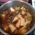 底魚父さん's cooksnap of when they made 簡単♪ 春菊 焼き豆腐 牛肉の 肉豆腐.