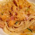 noriko7's cooksnap of when they made かぼちゃと牛乳のクリームパスタ.