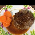 yukky7's cooksnap of when they made ウェイパーと焼肉のﾀﾚで本格ハンバーグ.