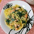 saygrace's cooksnap of when they made ＊塩鮭とほうれん草のパスタ＊.