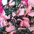KSTake's cooksnap of when they made ポン酢で★ほうれん草とハムのお浸し.