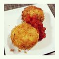 ｃyuntan's cooksnap of when they made クリチＩＮコロッケ♡トマトソース添え.