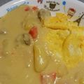 結衣のお母ちゃん's cooksnap of when they made クリームシチューオムライス☆リメイク.