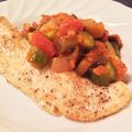 そらいろ猫's cooksnap of when they made 10分あるなら！鱈のソテー&夏野菜ソース.