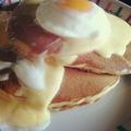 FUNUTS's cooksnap of when they made パンケーキのエッグベネディクト.