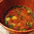kaokaofood's cooksnap of when they made ブロッコリーの茎の味噌汁♪.