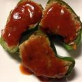 ha☆ro's cooksnap of when they made ニンニクトマトソース★ピーマンの肉詰め.