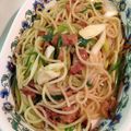 ゆなまままさこ's cooksnap of when they made お手軽ひとりﾗﾝﾁ♡焼き鶏長ねぎﾊﾟｽﾀ.