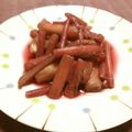 sarasanaty's cooksnap of when they made 赤ずいきの甘酢漬け.