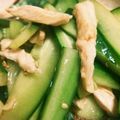 ♡mamfa♡'s cooksnap of when they made 鶏ササミときゅうりのピリ辛胡麻酢サラダ.