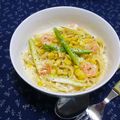 ちー（・＿・）'s cooksnap of when they made エビとアスパラのクリームスープスパゲティ.