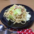 ajuchan313's cooksnap of when they made 春キャベツとベーコンのパスタ.