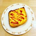 YUZVIO's cooksnap of when they made レンジで楽チン！ふわふわ卵トースト.