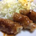 airi24's cooksnap of when they made 茄子のチーズ肉巻き.