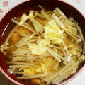 ママみみ's cooksnap of when they made なめこ えのき 卵のお吸い物 白だしで！.