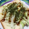 リラシャン's cooksnap of when they made ☆★お好み焼き気分なトースト★☆.