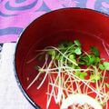 うmi's cooksnap of when they made 上品♪白だしで簡単カボス三つ葉のお吸い物.