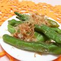 赤い電話's cooksnap of when they made 万願寺とうがらし焼き　醤油かつぶしのせ.