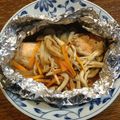 ピンき's cooksnap of when they made んま-ぃ☆鮭としめじのホイル焼き.
